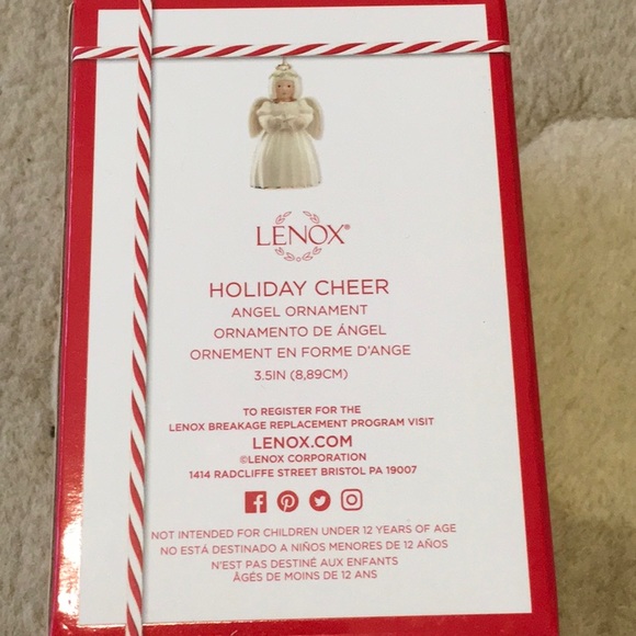 NWT, LENOX ORNAMENT, ANGEL, ALL PORCELAIN, 3.5 inches, NIB - Picture 3 of 4